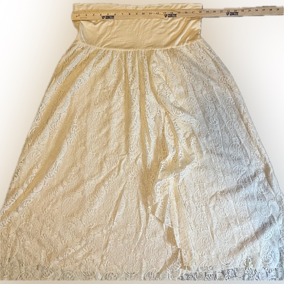 Paisley Vine Lace Skirt Cottage Cream size 2X - Picture 4 of 8